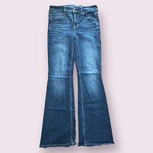American Eagle Outfitters Blue Flare Wide Leg Jeans